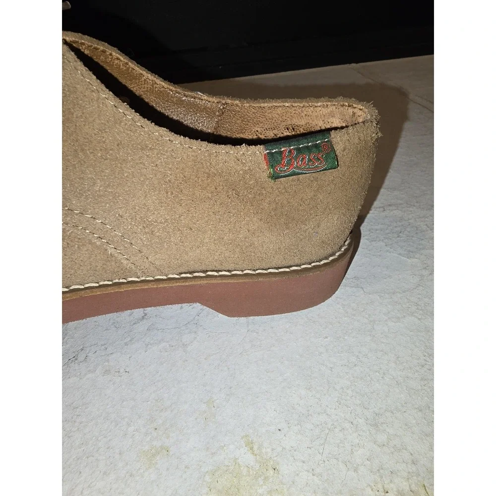 Youth‎ BASS BUC Elliott Oxford Shoes 5 M Tan Suede Lace Up School Dress Shoe
